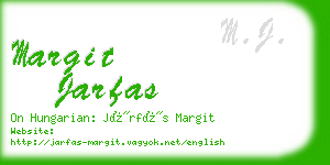 margit jarfas business card